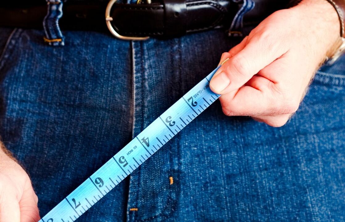 Mesurer le pénis avant l'agrandissement.